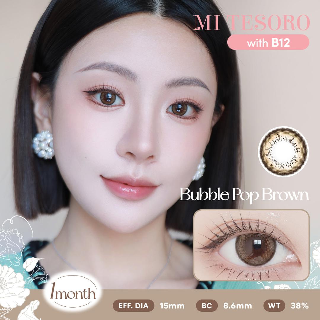 Bubble Pop Brown-Mi Tesoro Monthly Color Con 2pcs (Eff dia:14.5mm)