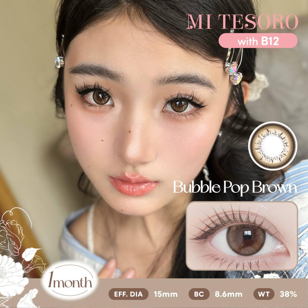 Bubble Pop Brown-Mi Tesoro Monthly Color Con 2pcs (Eff dia:14.5mm)