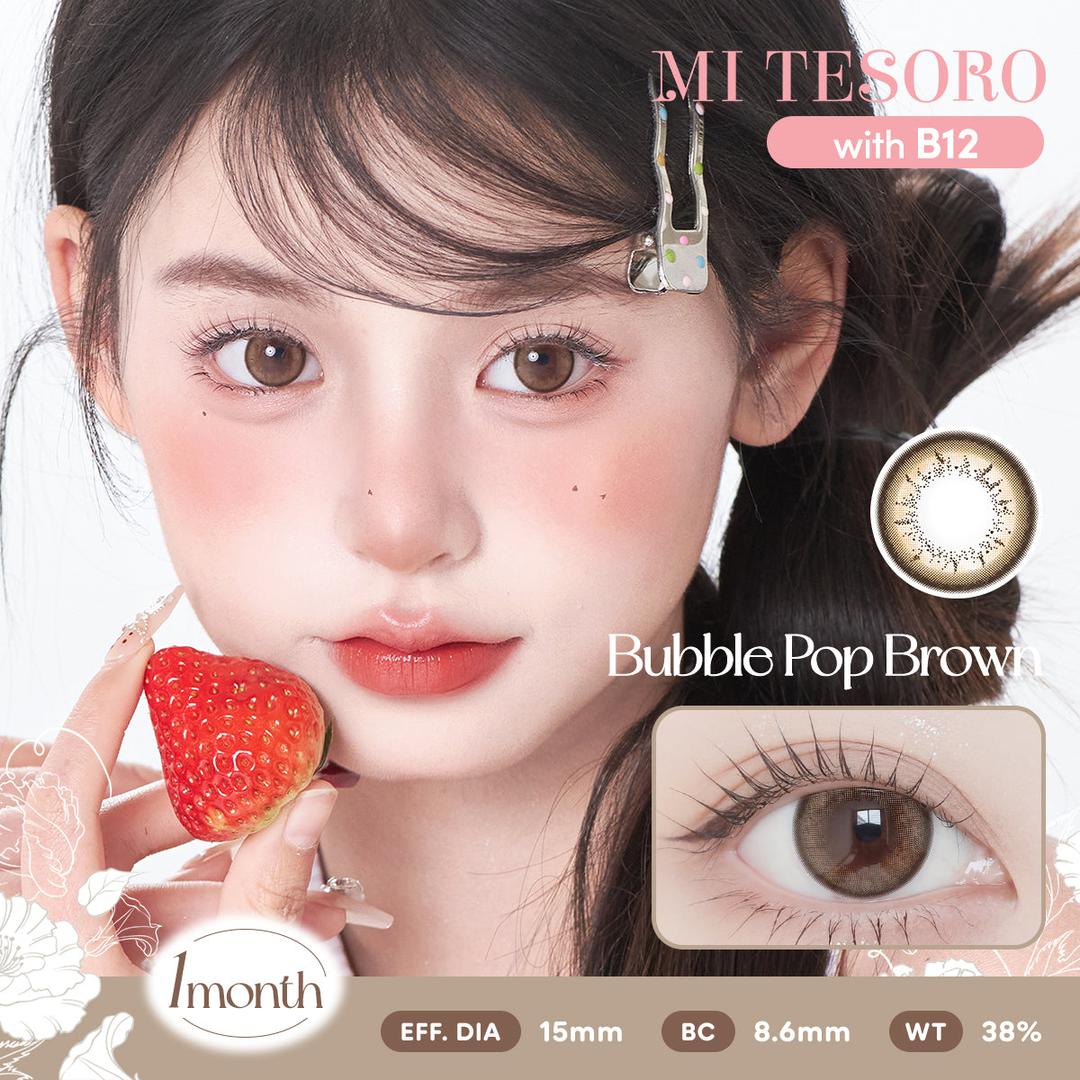Bubble Pop Brown-Mi Tesoro Monthly Color Con 2pcs (Eff dia:14.5mm)