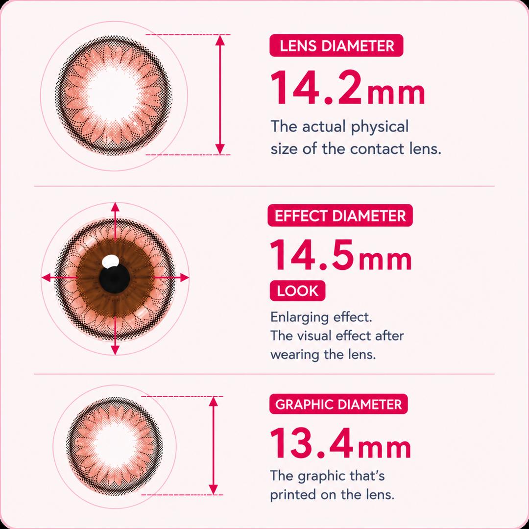 Gleam Nude-Givre Monthly Color Con 2pcs  (Eff Dia:14.5mm)