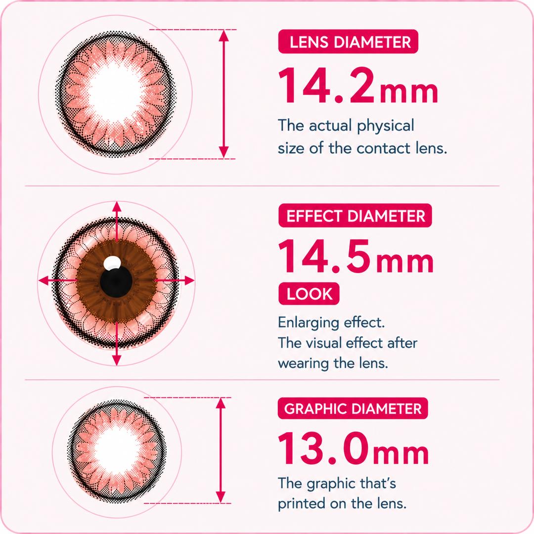 Sparkling Brown-Mi Tesoro Monthly Color Con 2pcs (Eff dia:14.5mm)