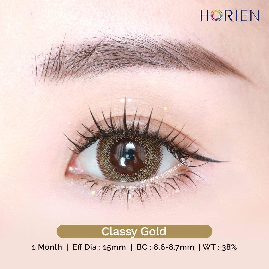 Classy Gold-Eye Secret 38% Monthly Color Lens 2pcs (Eff dia:15mm)