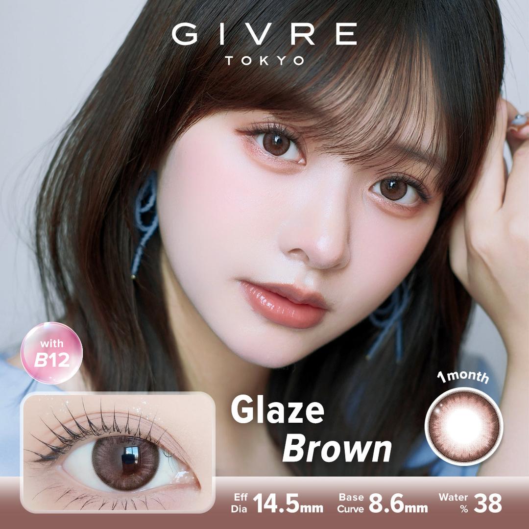 Glaze Brown-Givre Monthly Color Con 2pcs (Eff Dia:14.5mm)