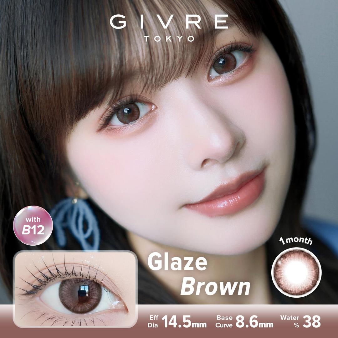 Glaze Brown-Givre Monthly Color Con 2pcs (Eff Dia:14.5mm)