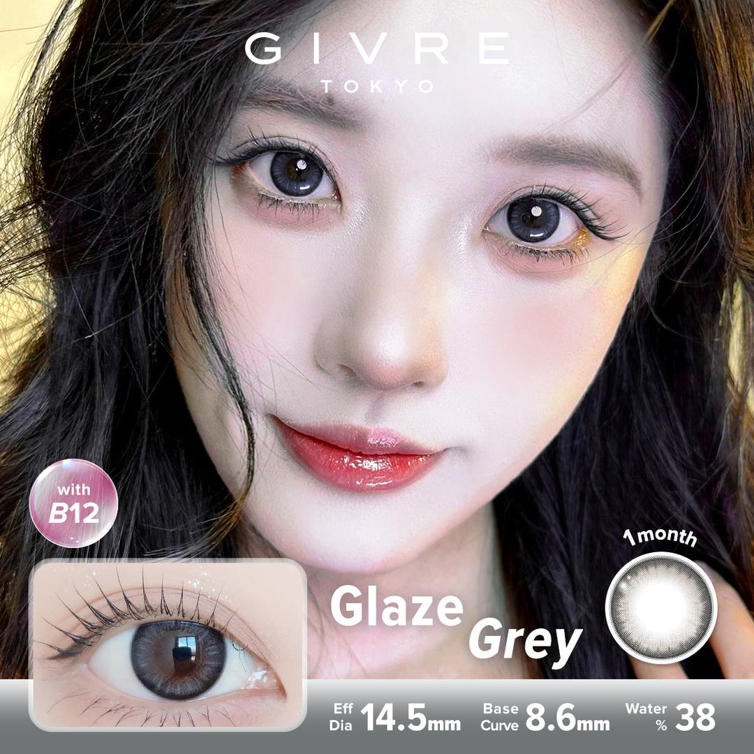 Glaze Grey-Givre Monthly Color Con 2pcs (Eff Dia:14.5mm)