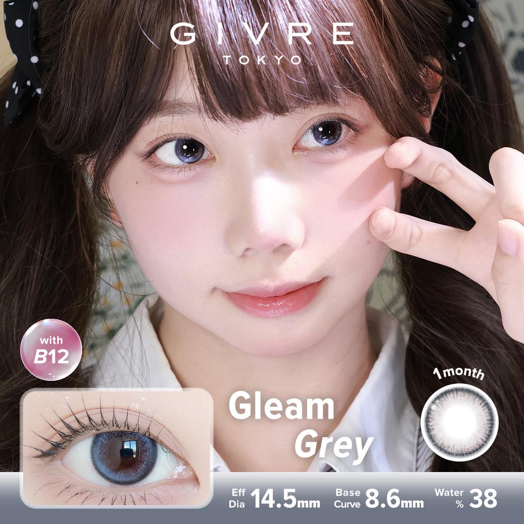 Gleam Grey-Givre Monthly Color Con 2pcs (Eff Dia:14.5mm)