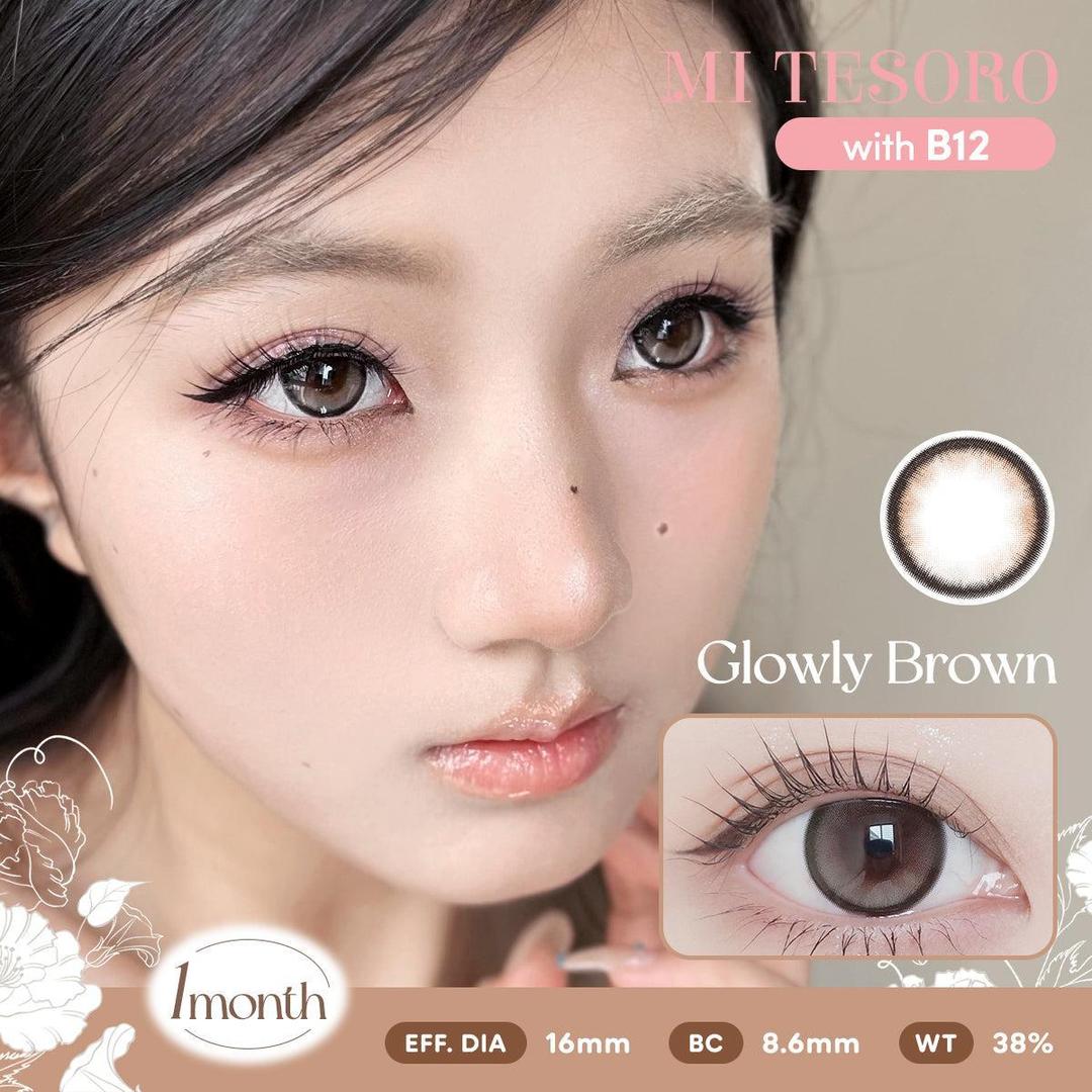 Glowly Brown-Mi Tesoro Monthly Color Con 2pcs (Eff dia:16mm)