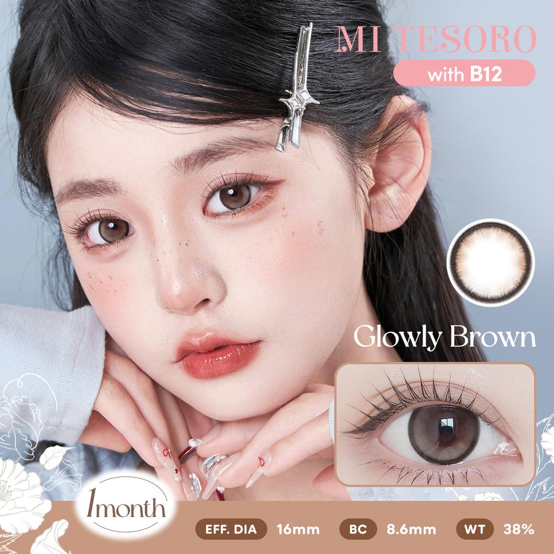 Glowly Brown-Mi Tesoro Monthly Color Con 2pcs (Eff dia:16mm)