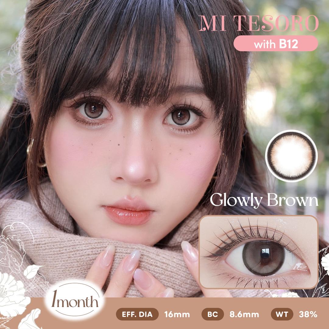 Glowly Brown-Mi Tesoro Monthly Color Con 2pcs (Eff dia:16mm)