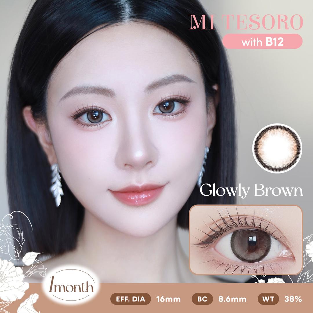 Glowly Brown-Mi Tesoro Monthly Color Con 2pcs (Eff dia:16mm)