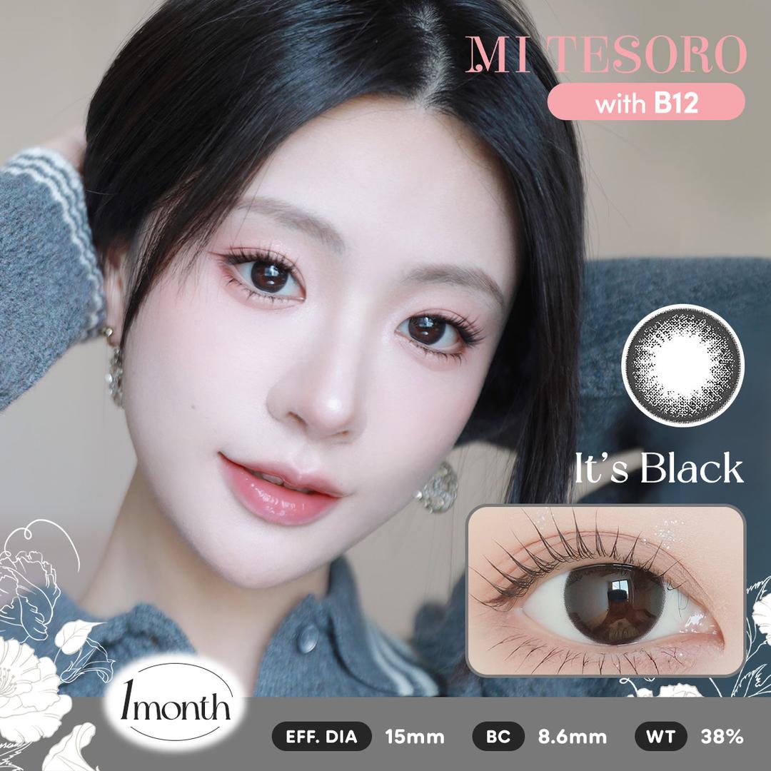 Its Black -Mi Tesoro Monthly Color Con 2pcs (Eff dia:15mm)