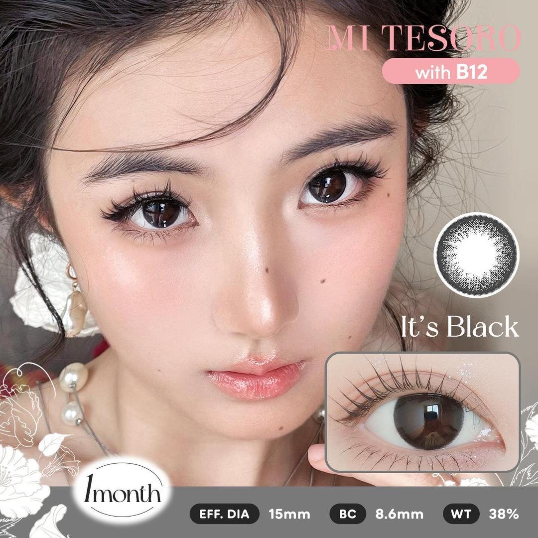 Its Black -Mi Tesoro Monthly Color Con 2pcs (Eff dia:15mm)