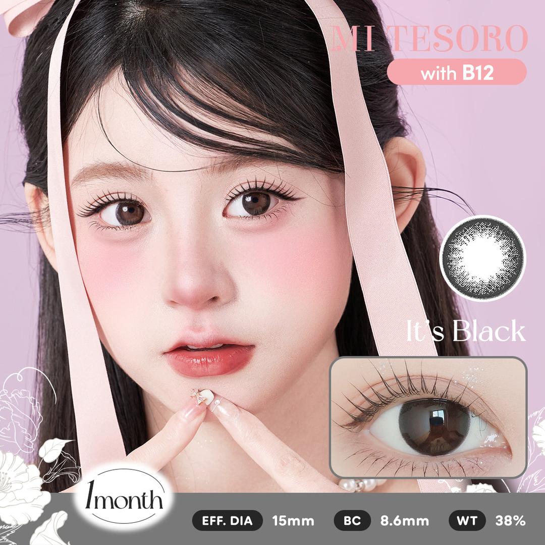Its Black -Mi Tesoro Monthly Color Con 2pcs (Eff dia:15mm)