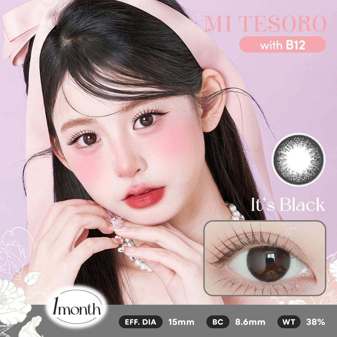 Its Black -Mi Tesoro Monthly Color Con 2pcs (Eff dia:15mm)