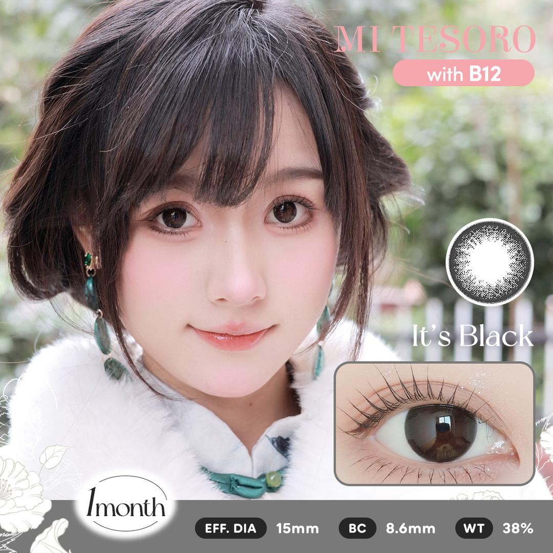Its Black -Mi Tesoro Monthly Color Con 2pcs (Eff dia:15mm)