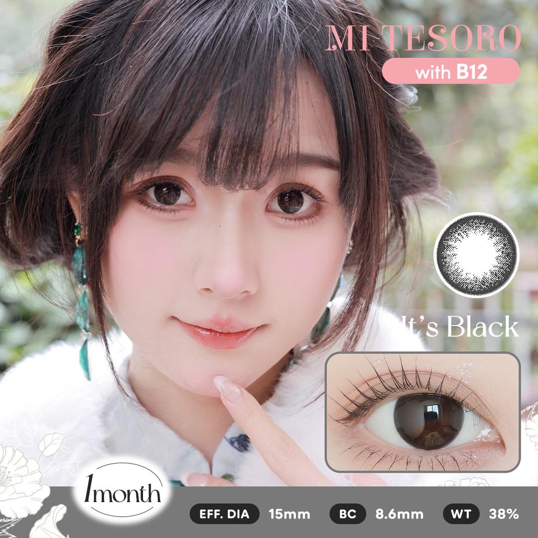 Its Black -Mi Tesoro Monthly Color Con 2pcs (Eff dia:15mm)