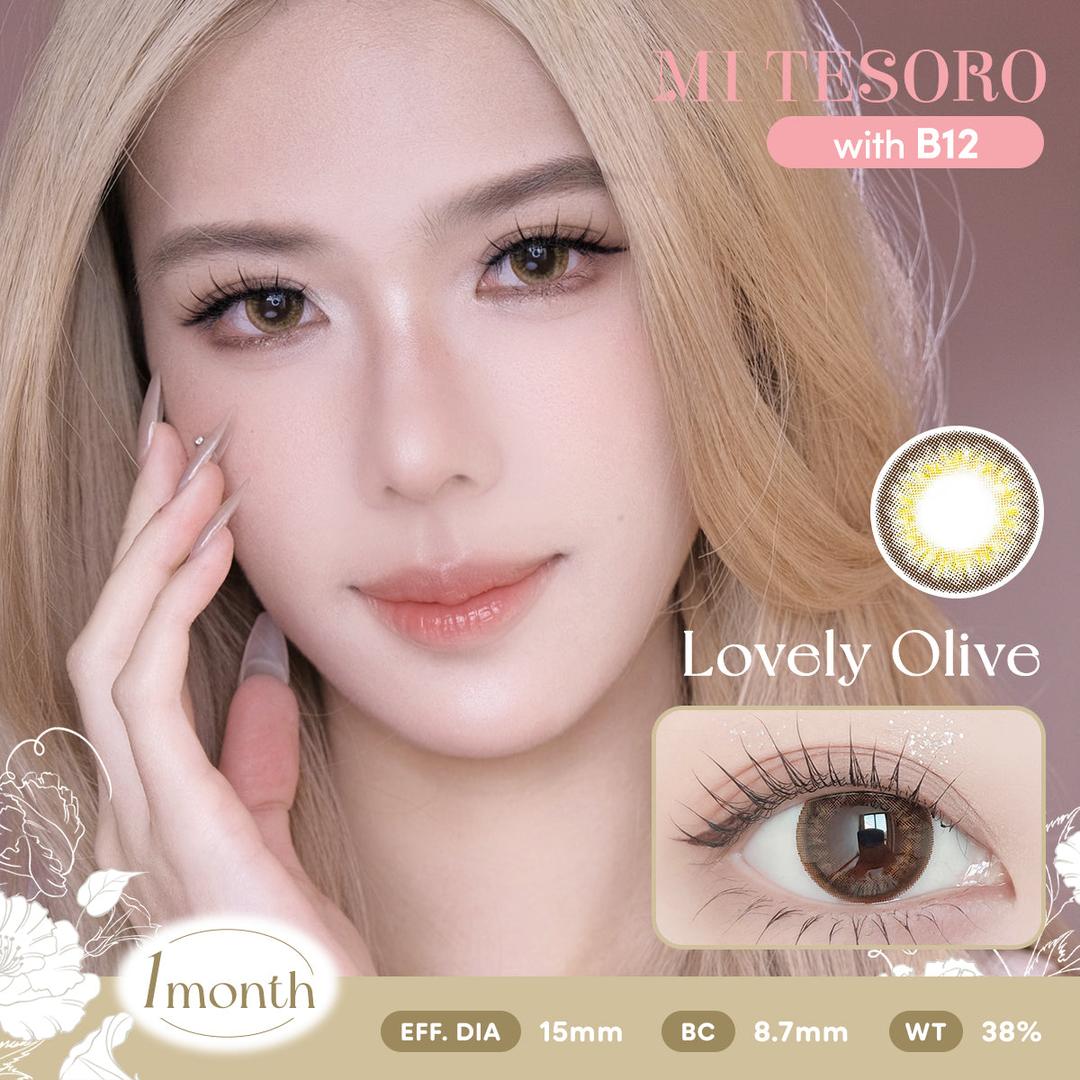 Lovely Olive-Mi Tesoro Monthly Color Con 2pcs (Eff Dia:15mm)
