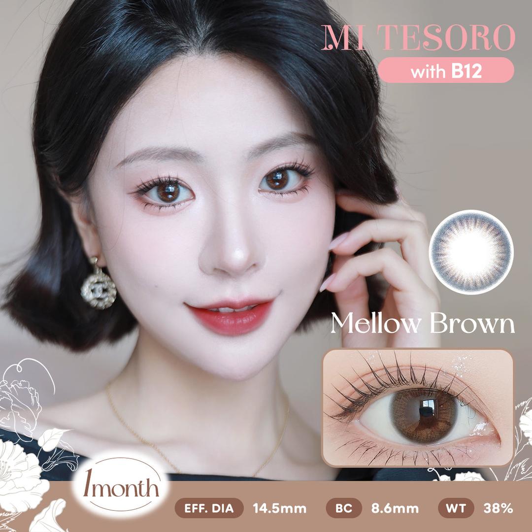 Mellow Brown-Mi Tesoro Monthly Color Con 2pcs (Eff dia:14.5mm)