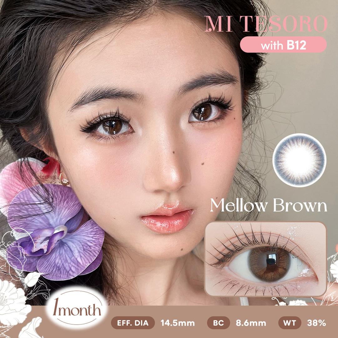 Mellow Brown-Mi Tesoro Monthly Color Con 2pcs (Eff dia:14.5mm)