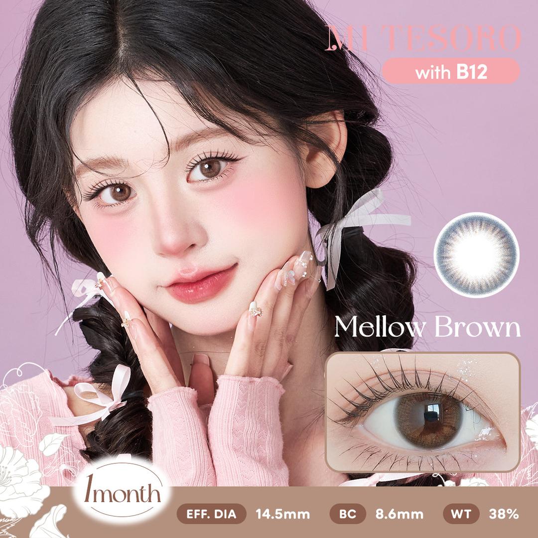 Mellow Brown-Mi Tesoro Monthly Color Con 2pcs (Eff dia:14.5mm)