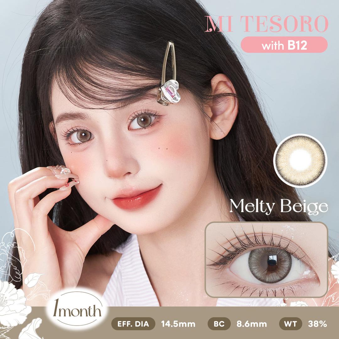 Melty Beige-Mi Tesoro Monthly Color Con 2pcs (Eff dia:14.5mm)