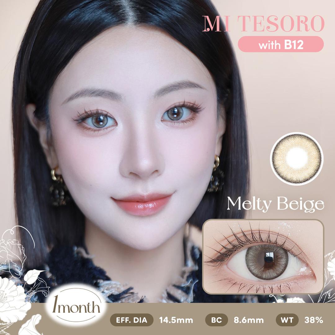 Melty Beige-Mi Tesoro Monthly Color Con 2pcs (Eff dia:14.5mm)