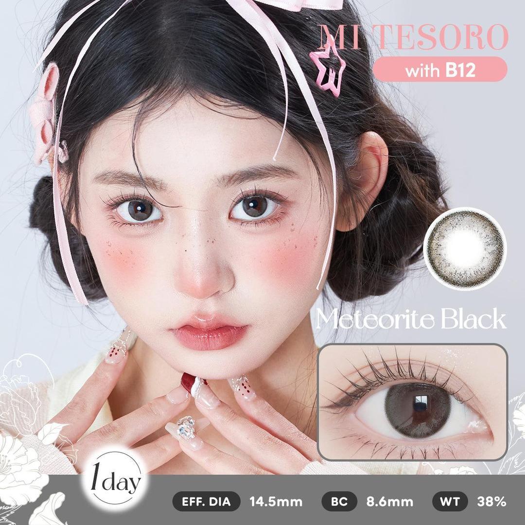 Meteorite Black-Mi Tesoro 1 Day Color Con 10pcs (Eff dia:14.5mm)