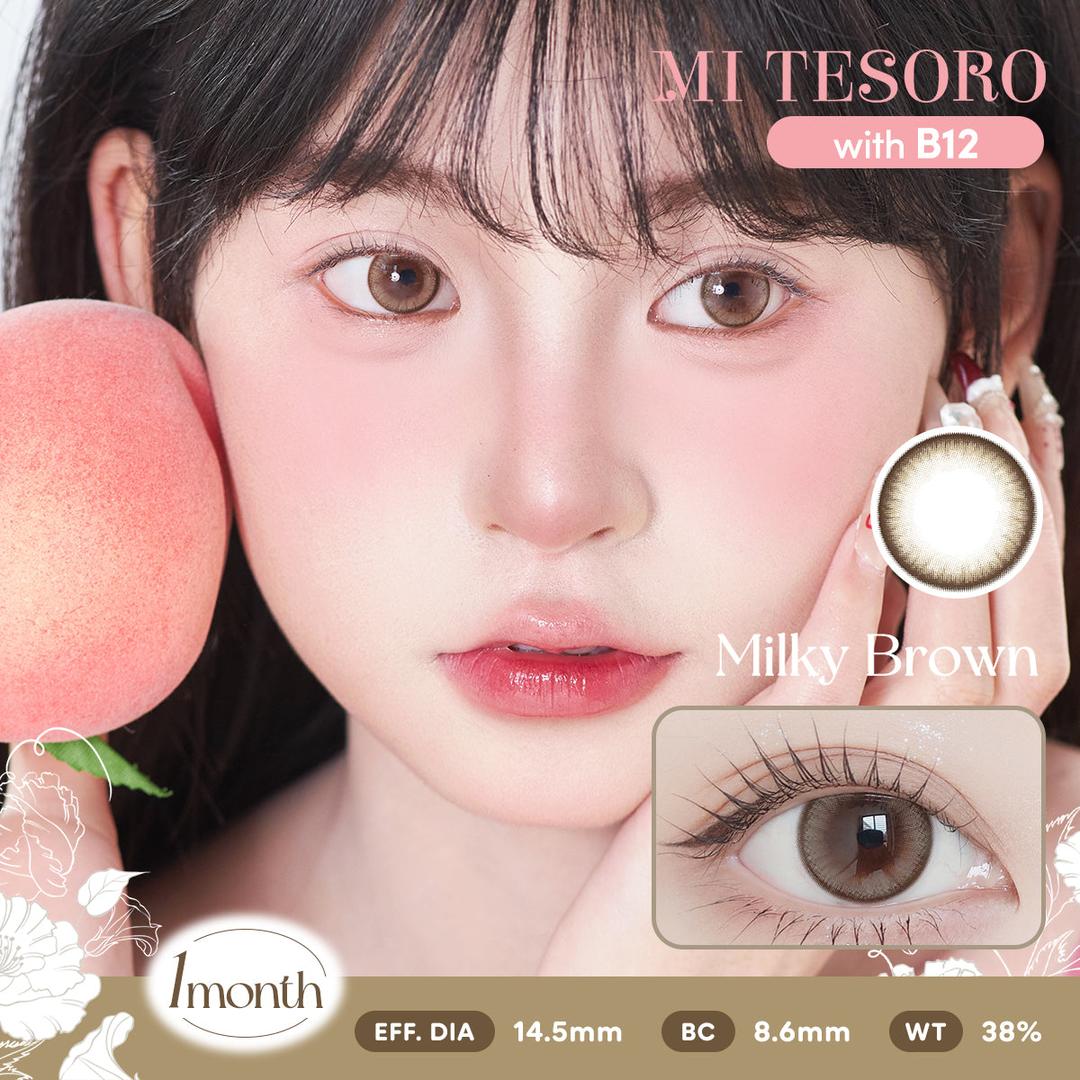 Milky Brown-Mi Tesoro Monthly Color Con 2pcs (Eff dia:14.5mm)