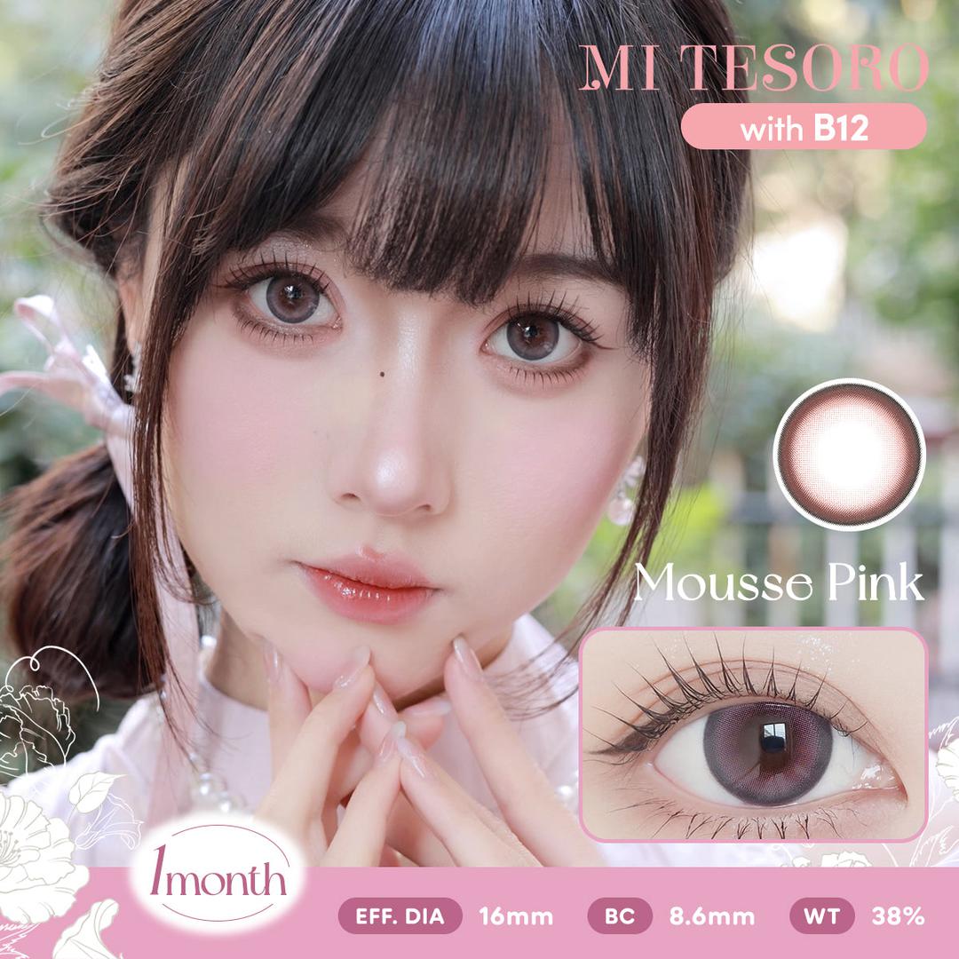Mousse Pink-Mi Tesoro Monthly Color Con 2pcs (Eff dia:16mm)