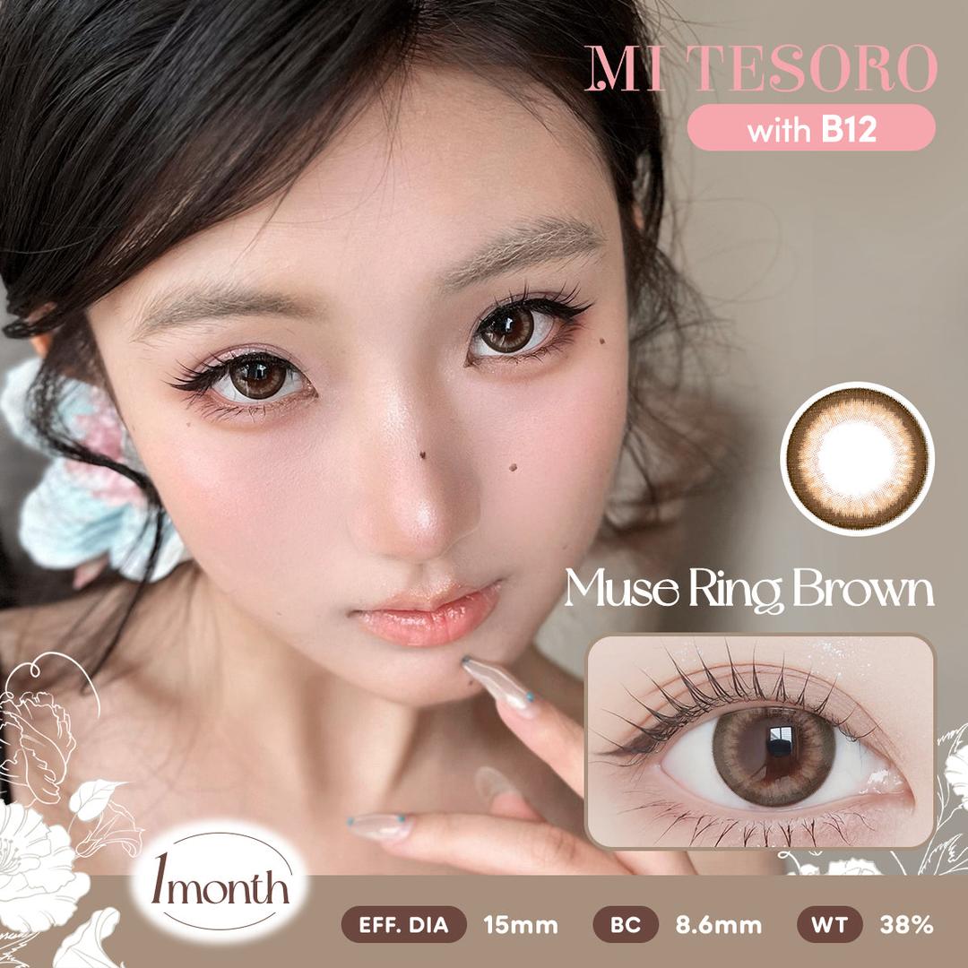 Muse Ring Brown-Mi Tesoro Monthly Color Con 2pcs (Eff dia:15mm)
