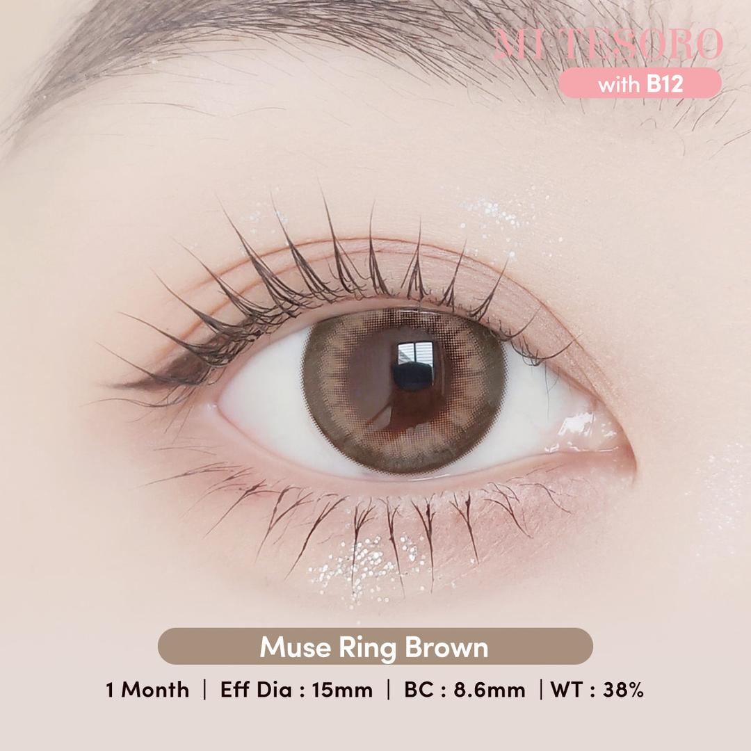 Muse Ring Brown-Mi Tesoro Monthly Color Con 2pcs (Eff dia:15mm)