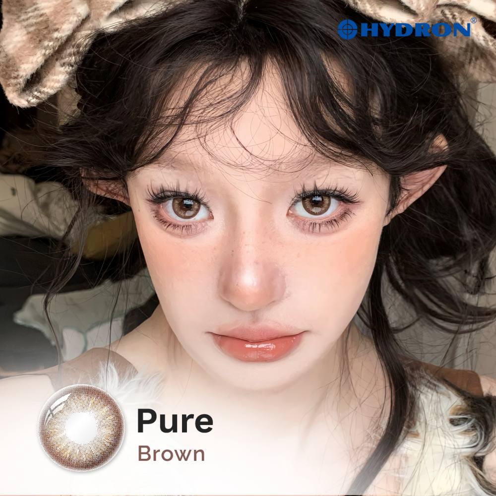 Pure Brown-Pure Plus Silicone Hydrogel 1 Day Color Contact Lens 10pcs (Eff dia:15mm)