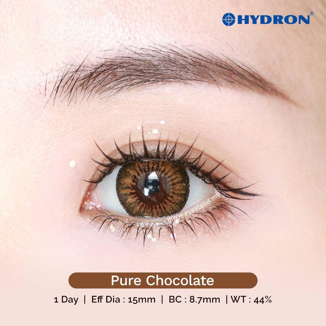 Pure Chocolate-Pure Plus Silicone Hydrogel 1 Day Color Contact Lens 10pcs (Eff dia:15mm)