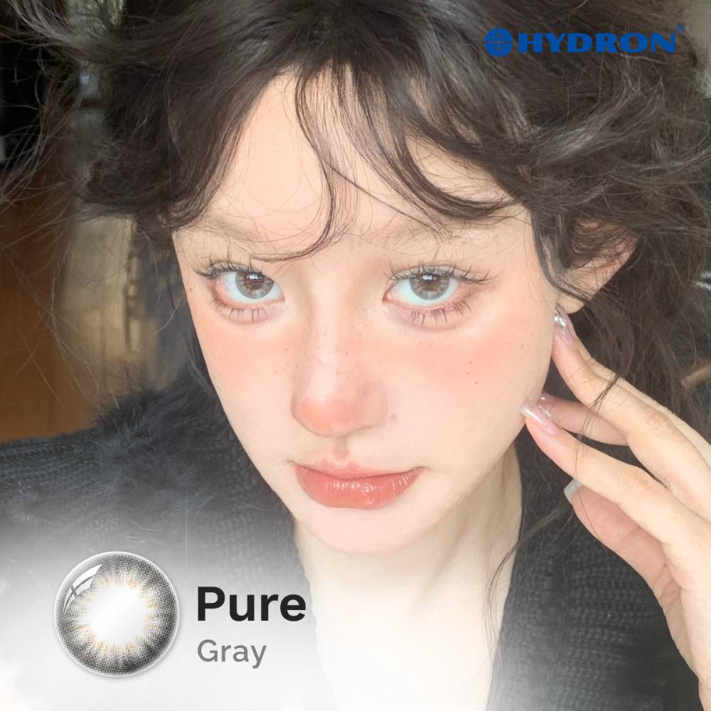 Pure Grey-Pure Plus Silicone Hydrogel 1 Day Color Contact Lens 10pcs (Eff dia:14.2mm)