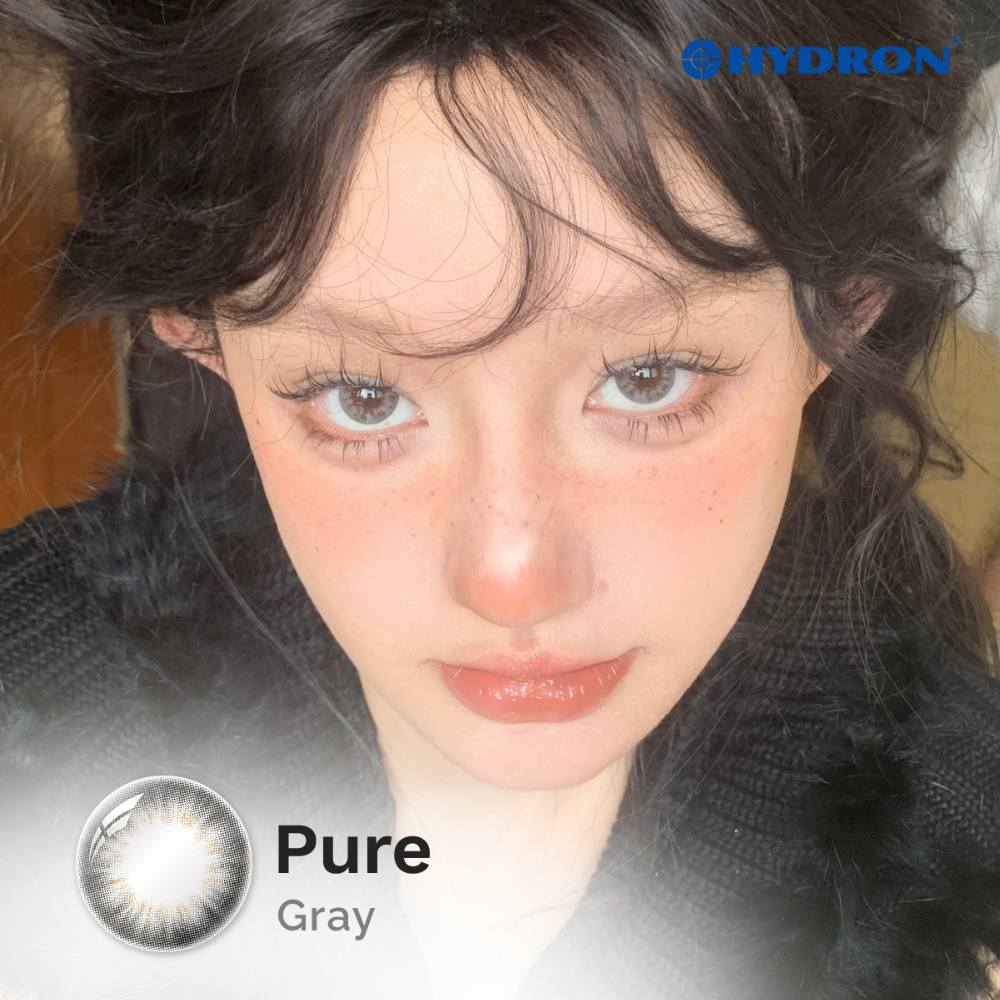 Pure Grey-Pure Plus Silicone Hydrogel 1 Day Color Contact Lens 10pcs (Eff dia:14.2mm)