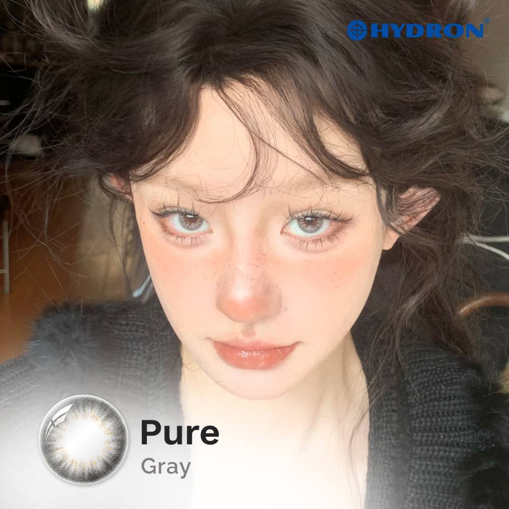 Pure Grey-Pure Plus Silicone Hydrogel 1 Day Color Contact Lens 10pcs (Eff dia:14.2mm)