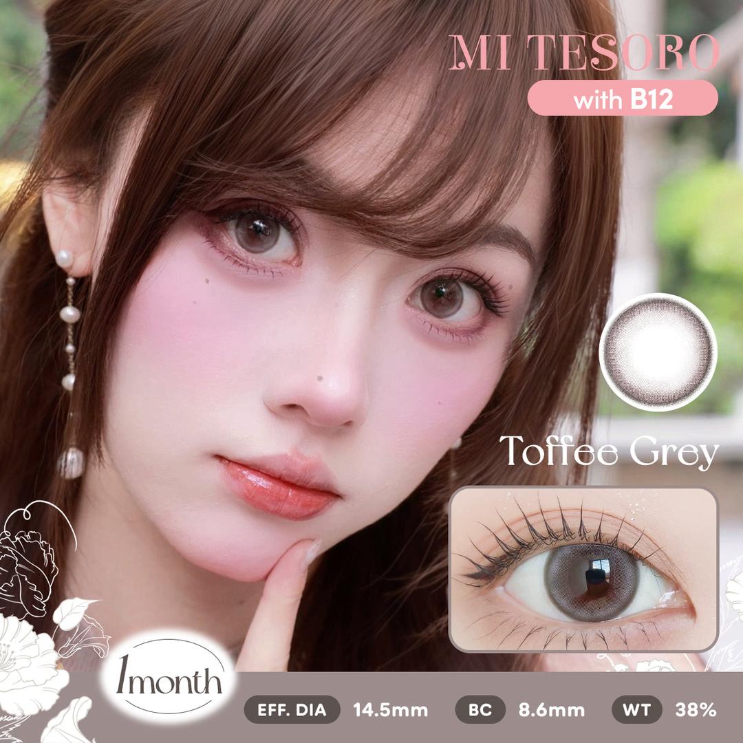 Toffee Grey -Mi Tesoro Monthly Color Con 2pcs (Eff dia:14.5mm)