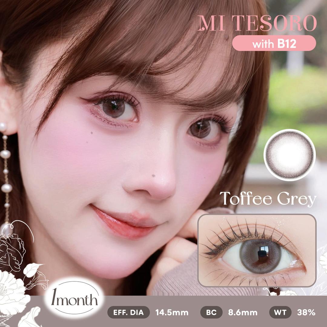 Toffee Grey -Mi Tesoro Monthly Color Con 2pcs (Eff dia:14.5mm)