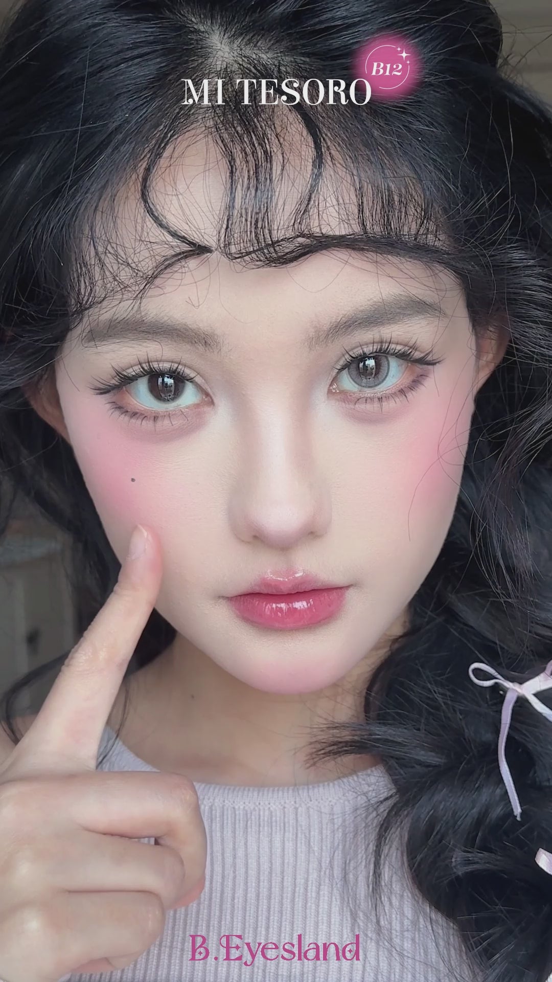 Milky Grey-Mi Tesoro Monthly Color Con 2pcs (Eff dia:14.5mm)