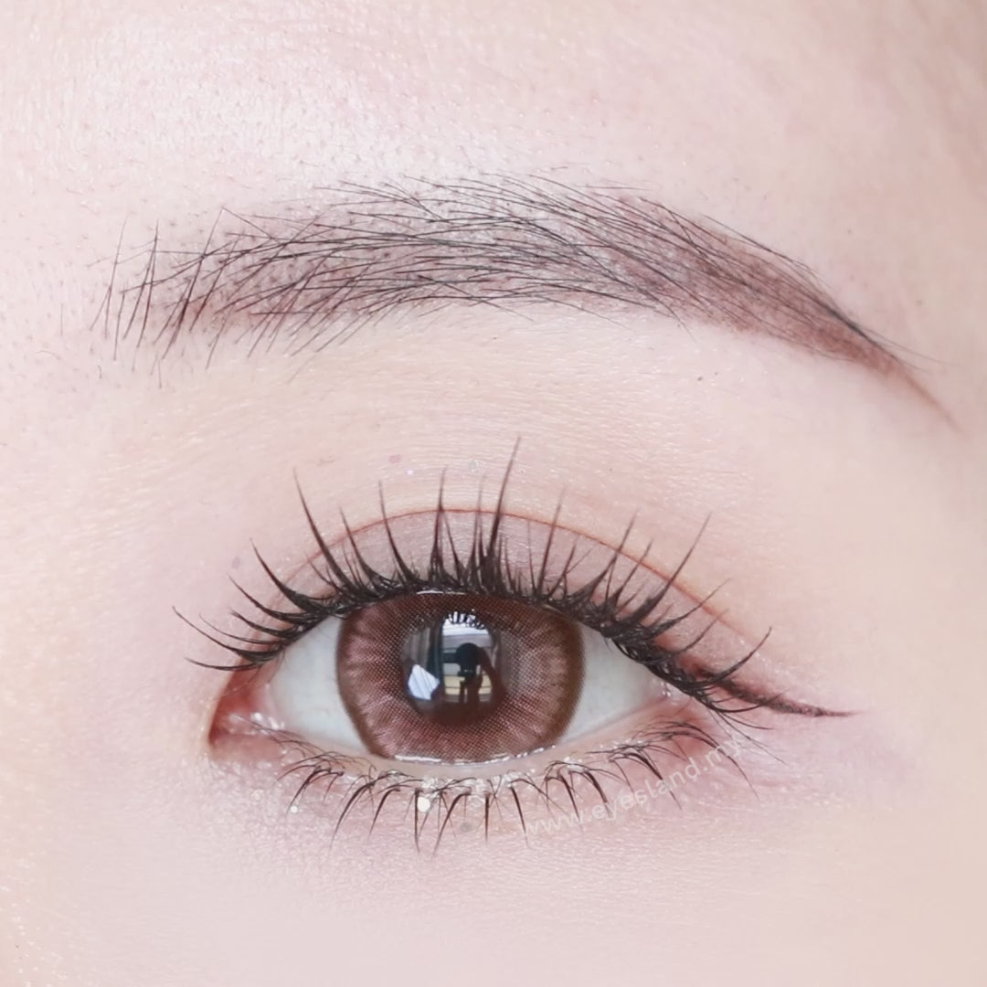 Oolong Tea Brown-Mi Tesoro Monthly Color Con 2pcs (Eff dia:15mm)