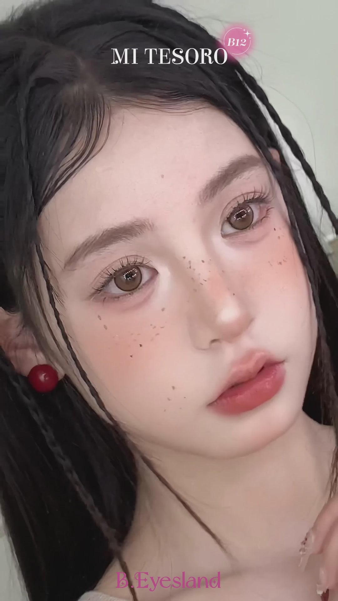 Honey Syrup Brown-Mi Tesoro Monthly Color Con 2pcs (Eff dia:15mm)