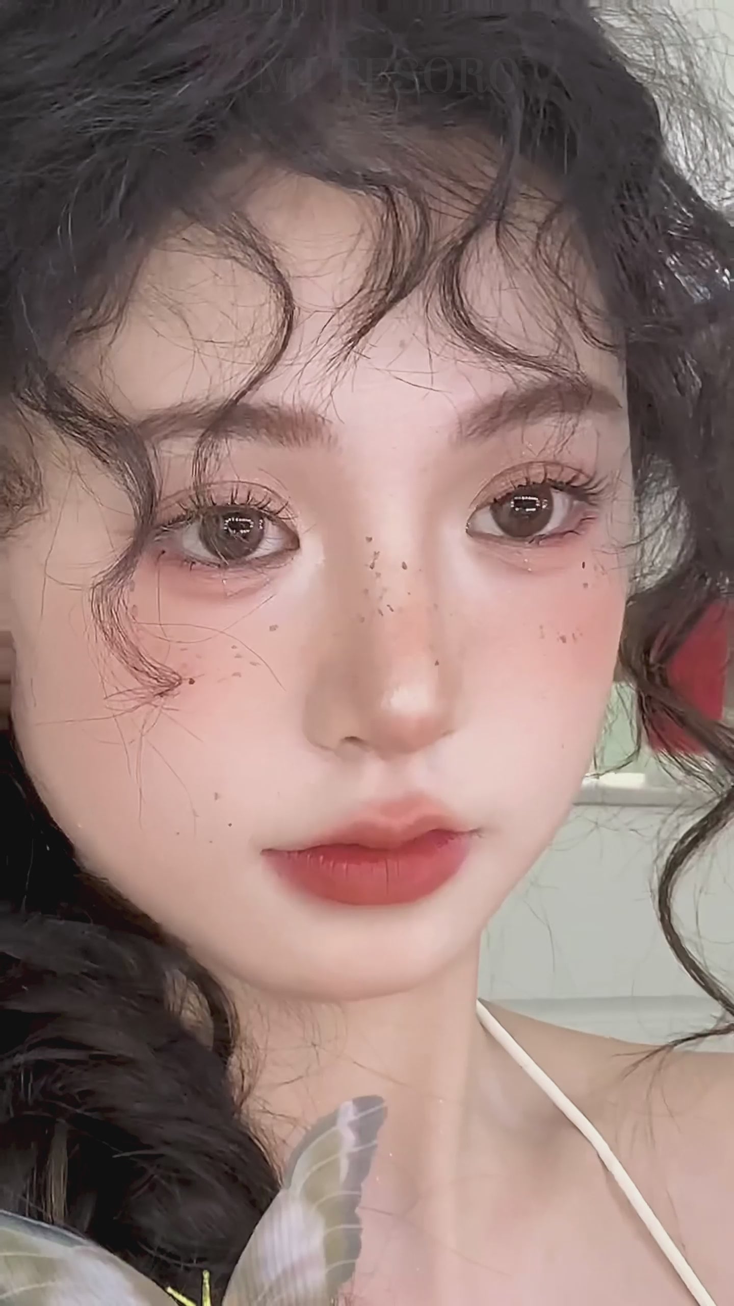 Whip Cream Brown-Mi Tesoro Monthly Color Con 2pcs(Eff dia:14.5mm)