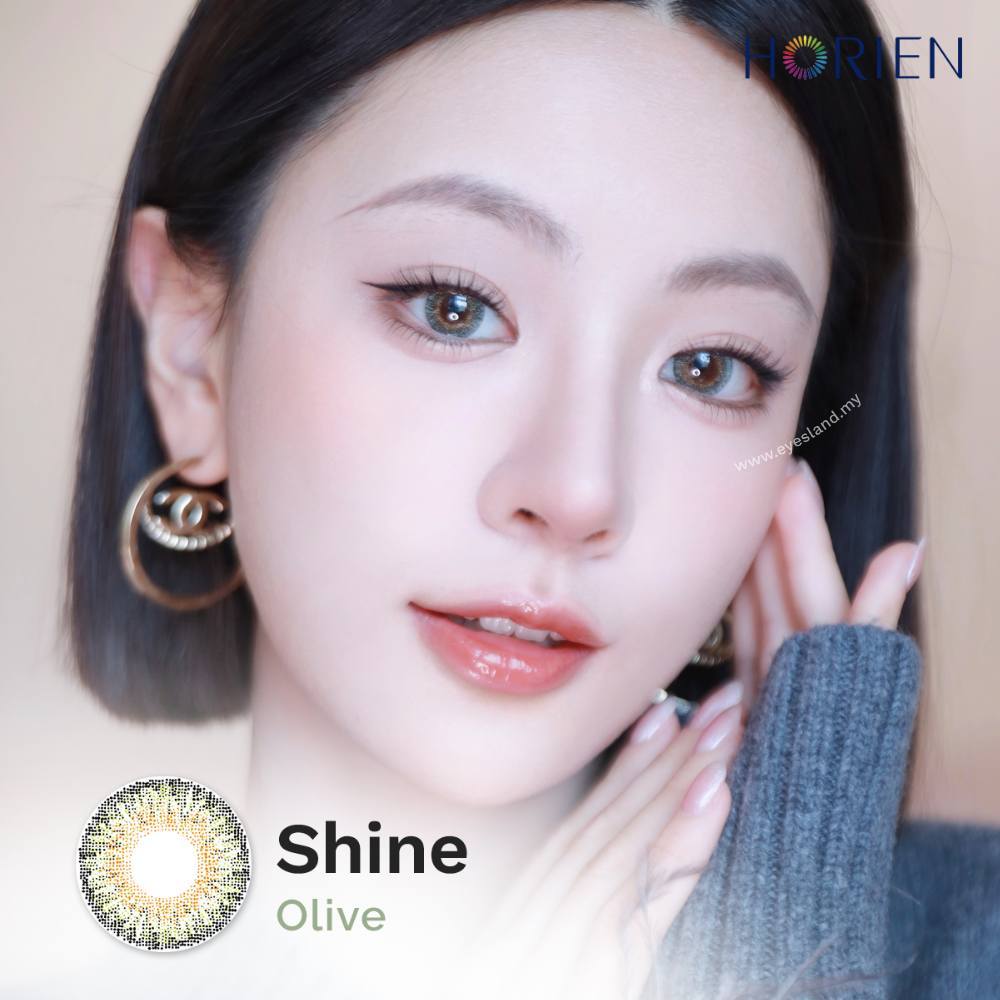 Shine Olive-Eye Secret 38% 3 Month Color Lens 2pcs (Eff dia:15mm)